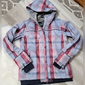 686 ACC Caliber Plaid Hooded Insulated Snowboard Jacket Women’s Size Large